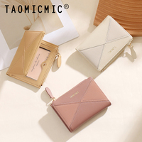TAOMICMIC Grosir Lintas Negara Bahan Sambungan Tekstur Dompet Kulit Wanita PU Kapasitas Besar