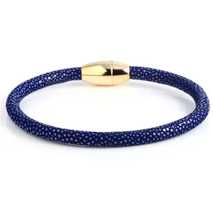 Hàng Mới Về Thép Không Gỉ Real 18K Gold Luxury Stingray Fish Skin Bracelet