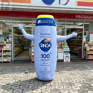 Bouteille géante gonflable personnalisée de 2 m pour lotion solaire, Air Dancer pour promotion routière en cosmétique/esthétique, pharmacie, marque - Product Image 1