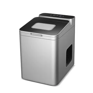 Máquina de hielo portátil y pequeña para hacer cubitos, compresor automático de encimera compacta para el hogar