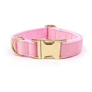 2024 novo produto de inverno atacado cão coleiras bonito rosa item gravura nome pet coleiras veludo popular refrigeração coleira do cão - Product Image 5