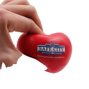 Pelota Antiestrés en Forma de Corazón de PU Roja, Juguete Promocional en Oferta - Product Image 4