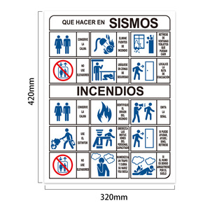 Autocollant de signalisation de sécurité personnalisé pour décoration murale intérieure et extérieure, en vinyle auto-adhésif, durable, imperméable, avertissement de sécurité - Product Image 3