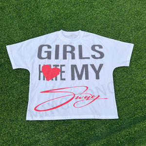 Camiseta personalizada de algodón de alta calidad 300 Gsm con estampado digital y cuello acanalado para hombre - Product Image 3