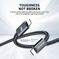 Kabel Pengisian Daya SOMOSTEL BW72 Nylon Braided 240W PD Tipe C ke Tipe C, Transfer Data 480Mbps, Kabel USB untuk Notebook dan Smartphone