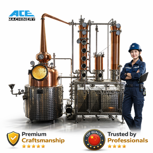500L Wine <b>Making</b> <b>Machine</b> With Copper Still Distiller, Alambic Pot Stills for Sale for Brandy & Grappa - Product Image 2