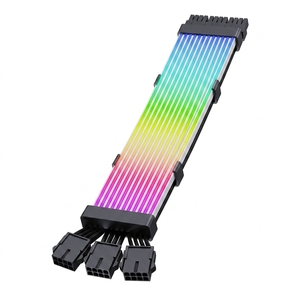 Triple 8 Pin GPU ARGB Colorful Extension <b>Cable</b> 3*8pin <b>Power</b> <b>Cable</b> 5V 3Pin Sync <b>PC</b> PCIE/GPU PSU <b>Cable</b> for Gaming <b>PC</b> Desktop - Product Image 1
