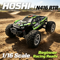 HOSHI N416 Coche RC de Alta Velocidad 1/16 con Motor Cepillado 4WD, Alcance de 100m, Control Remoto de 4 Canales, Experto en Uso Interior y Exterior, 2.4G, con Cargador