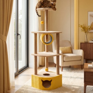 Árbol para gatos Amistar Medea de alta calidad con túnel para gatos de todos los tamaños - Product Image 1