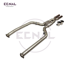 Salida de fábrica Ecnal para 2024 + BMW X5M X6M 4,4 T Lic T304 silenciador de correa de escape de acero inoxidable x tubo medio - Product Image 5