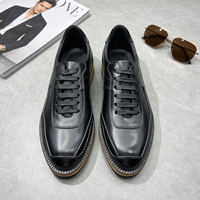 Chaussures en cuir décontractées pour hommes de haute qualité, en cuir véritable, à semelle épaisse, baskets, chaussures habillées décontractées, chaussures de luxe discrètes