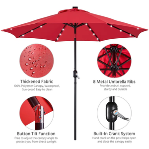 <span class=keywords><strong>Parasol</strong></span> électrique moderne à cadre en aluminium de 3m de rayons étanche automatique pour patio extérieur jardin villa restaurant hôtel parc - Product Image 4