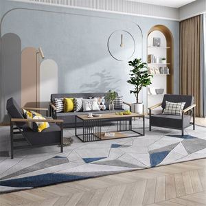Sofá <span class=keywords><strong>de</strong></span> Estilo Nórdico, Metálico, Simple, Moderno, <span class=keywords><strong>de</strong></span> Lujo Ligero, para Sala <span class=keywords><strong>de</strong></span> Estar u Oficina, Combinación <span class=keywords><strong>de</strong></span> Sofá y Silla, Estilo Influencer - Product Image 5