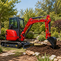 Excavator Mini Euro 5 EPA 2 Ton dengan Thumb Crawler Digger, Excavator Kecil untuk Dijual