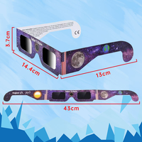Lunettes de Diffraction Cœur à Monture Imprimée Couleur Personnalisée, Accessoires de Télescope, Protection Idéale pour les Yeux, Lunettes d'Éclipse Solaire
