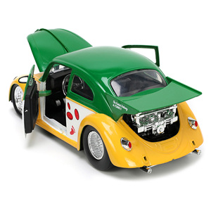 DCD 1959 Volkswagen Drag Beetle verde e giallo Michelangelo Diecast figura a tema per Hollywood adolescenti mutanti tartarughe Ninja