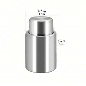 จุกปิดขวดไวน์สุญญากาศแบบ2 in 1ที่ปิดขวดเบียร์จุกขวดปั๊มสแตนเลสขนาด L 2023 - Product Image 4