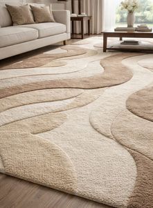 Alfombra Grande <span class=keywords><strong>de</strong></span> Lana Tufted a Mano para Sala <span class=keywords><strong>de</strong></span> Estar con Diseño <span class=keywords><strong>de</strong></span> Paisaje <span class=keywords><strong>de</strong></span> Bosque/<span class=keywords><strong>Lago</strong></span>/Pradera, Alfombra <span class=keywords><strong>de</strong></span> Lana Personalizada Hecha a Mano, Alfombras y Tapetes Esponjosos - Product Image 2