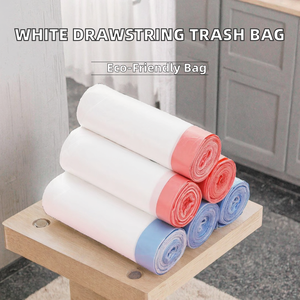 Bolsas de Basura Blancas Biodegradables con Cordón, para Cocina, Resistentes, de 20-35L, para Dormitorio, Estética Superior - Product Image 2