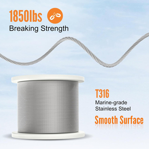 Cordage marin 7x7 brins, 500 pieds, 1/8 po, qualité construction, pour rail, pont, <span class=keywords><strong>corde</strong></span> à <span class=keywords><strong>linge</strong></span> et balustrade DIY - Product Image 6