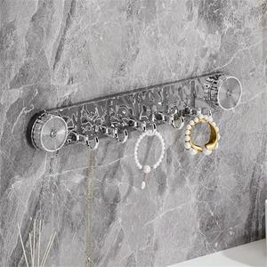 Home Storage Suction Cup Row with 5 <b>Hooks</b> No Marking No Punching Strong Load-bearing Bathroom Kitchen Suction Cup <b>Hooks</b> - Product Image 3