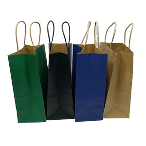 Túi Giấy In Tùy Chỉnh Mua Sắm Mang Đi Mua Sắm Túi Giấy Kraft Màu Nâu Trắng Có Tay Cầm - Product Image 4