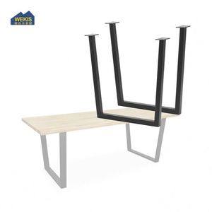 ขาโต๊ะเหล็กทรงตัวยูแบบโบราณ งานหนัก ทำเองได้ วัสดุเหล็ก ทองเหลือง สีดำ สำหรับโต๊ะกาแฟ โต๊ะรับประทานอาหาร - Product Image 1