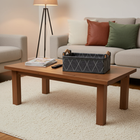 Ensemble de 3 paniers de rangement rectangulaires écologiques avec poignée en bois, en feutre 3MM, pour organiser les jouets et autres objets pour la maison