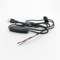 Contrôleur de température PWM USB 12V 3 fils pour ventilateur, affichage numérique de la vitesse et de la température, prise en charge du contrôle marche/arrêt du ventilateur 2A, faisceau de câblage