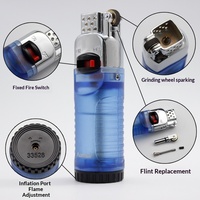 Briquet gonflable transparent en métal ignifuge