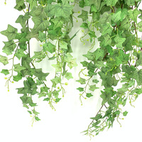 Guirlande de feuilles de patate douce artificielles, haute simulation, aspect naturel, pour mur, hôtel, salle d'exposition, plafond, toile de fond, verdure, maison