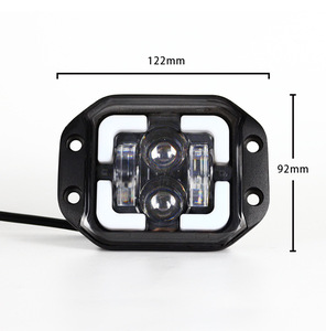 4 pouces 60w Led phare Offroad Daytime Running Light <span class=keywords><strong>Combo</strong></span> Beam moto lumière halo anneau diable yeux lumière antibrouillard pour e-bike - Product Image 2