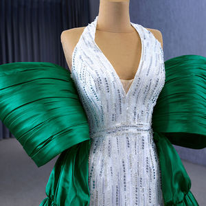 Jancember 231081 Vintage Halter fuera del hombro vestidos de fiesta de noche con tren - Product Image 3