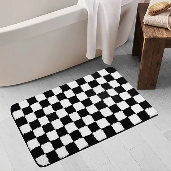 Super Absorbent Floor Mat Non Slip Bath Rug Soft Microfiber Machine Washable Floor Mats for Tub Bathroom Indoor mat