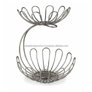 Accessoire de cuisine de luxe de panier de fil de fer le plus vendu dans la corbeille de fruits de Style classique pour le taux de gros décoratif de nourriture - Product Image 2
