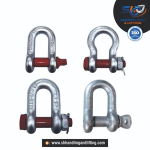Industrial Alloy Steel Grade 80 G80 Screw Pin D Shackle Heavy Duty Lifting Rigging Shackle for Crane Wire Rope <b>Chain</b> Sling Hoist - Product Image 1