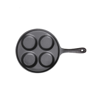 Poêle à crêpes <span class=keywords><strong>en</strong></span> <span class=keywords><strong>fonte</strong></span> à 4 trous Poêle à crêpes Poêle à frire pour petit-déjeuner - Product Image 4