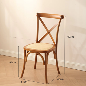 Chaises empilables en bois massif à dossier croisé au design moderne pour événements, fêtes, maison, restaurant/banquet/hôtel/mariage, utilisation extérieure - Product Image 3