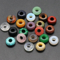 Produit Principal d'Usine Perles de Pierres Précieuses Libres Perles Abacus Naturelles à Grand Trou à Bas Prix pour la Fabrication de Bijoux Charmants
