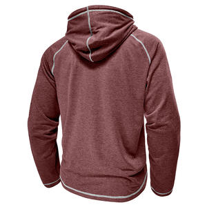 Pull à capuche pour <span class=keywords><strong>homme</strong></span>, nouvelle collection automne-hiver 2026, uni, manches longues, polyester, respirant, ajusté, t-shirt - Product Image 3