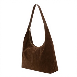 Women's Suede Bucket <b>Zipper</b> Closure Large Capacity Lightweight Shoulder <b>Tote</b> <b>Bag</b> for Daily Travel - Product Image 4