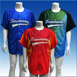 Sublimated Men's Mesh Sportswear Quick Dry Custom Basketball Jersey Softball Reversible Wear Sport Uniform Kids Baseball T-shirt