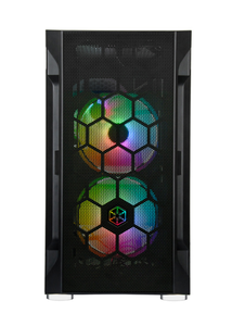 SilverStone FARA H1MB-G MATX <b>Gaming</b> Case Tempered Glass Side Panel High-Airflow Mesh RGB <b>Lighting</b> Adjustable PSU Dust Filters - Product Image 3