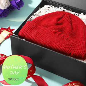 定制奢华哑光黑色红色包装折叠纸盒磁性折叠礼品盒带磁性盖 - Product Image 5