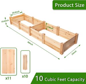 Kit de lit de jardin surélevé <span class=keywords><strong>en</strong></span> <span class=keywords><strong>bois</strong></span>-boîte de jardinière surélevée <span class=keywords><strong>pour</strong></span> jardin extérieur pot de jardinière <span class=keywords><strong>pour</strong></span> plantes <span class=keywords><strong>en</strong></span> <span class=keywords><strong>bois</strong></span> - Product Image 2