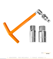 Clé à bougie DINGQI 3 pièces 16/21MM en acier à haute teneur en carbone avec poignée en T pour réparation automobile, vente en gros