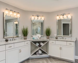 2025, diseño personalizado, gabinete de baño de madera elegante perfecto con nuevo diseño, muebles de tocador de baño de alta calidad - Product Image 2