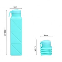 Bouteille d'eau de sport en silicone de qualité alimentaire, portable et pliable, pour course à pied et fitness, avec logo personnalisé