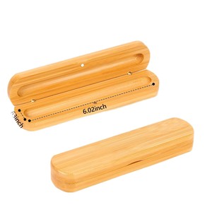 Estuche de Madera para Pluma Estilográfica, Caja de Almacenamiento Individual con Diseño Magnético, Caja de Regalo de Oficina para Hombres y Mujeres, Madera de Bambú - Product Image 2