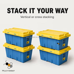 Matériel d'apiculture, petite boîte <span class=keywords><strong>de</strong></span> transport pour abeilles en plastique empilable et durable, boîte pour <span class=keywords><strong>reine</strong></span> des abeilles, boîte <span class=keywords><strong>de</strong></span> déménagement pour abeilles miniatures - Product Image 2